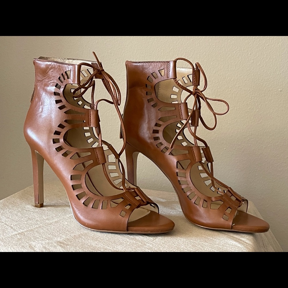 BCBG Tie Up Heels size 8